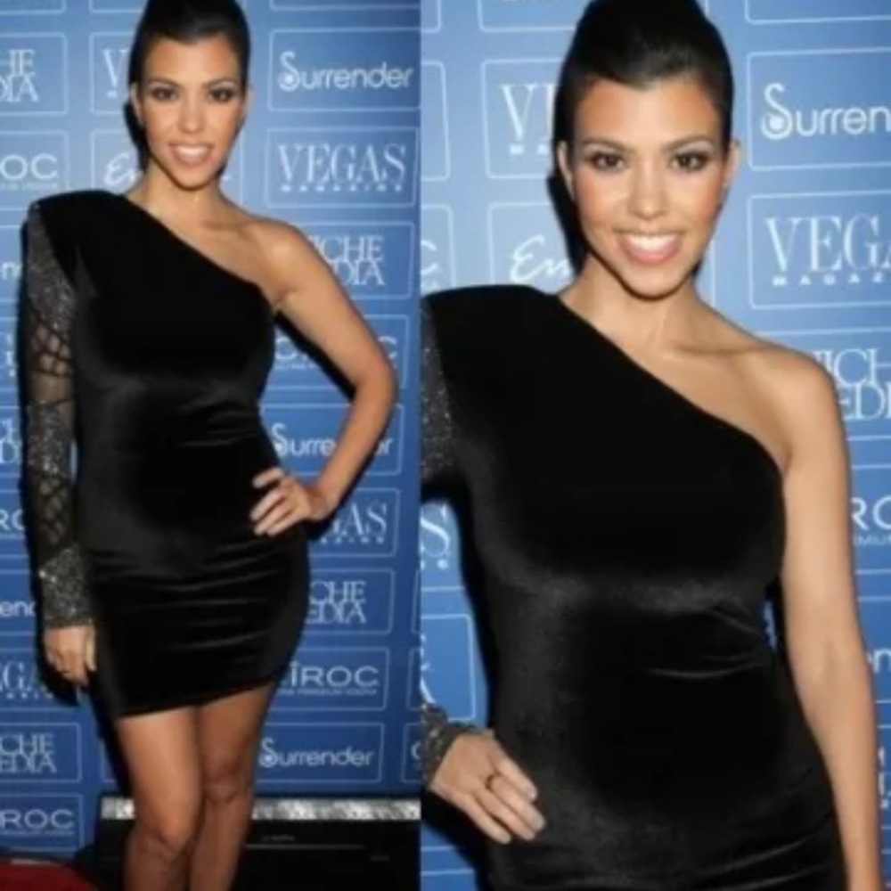 BRIAN LICHTENBERG NEW VELVET KARDASHIAN DRESS SM